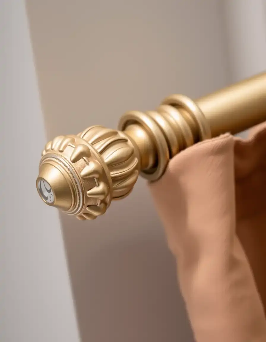 Decorative Curtain Rod and Finial Set