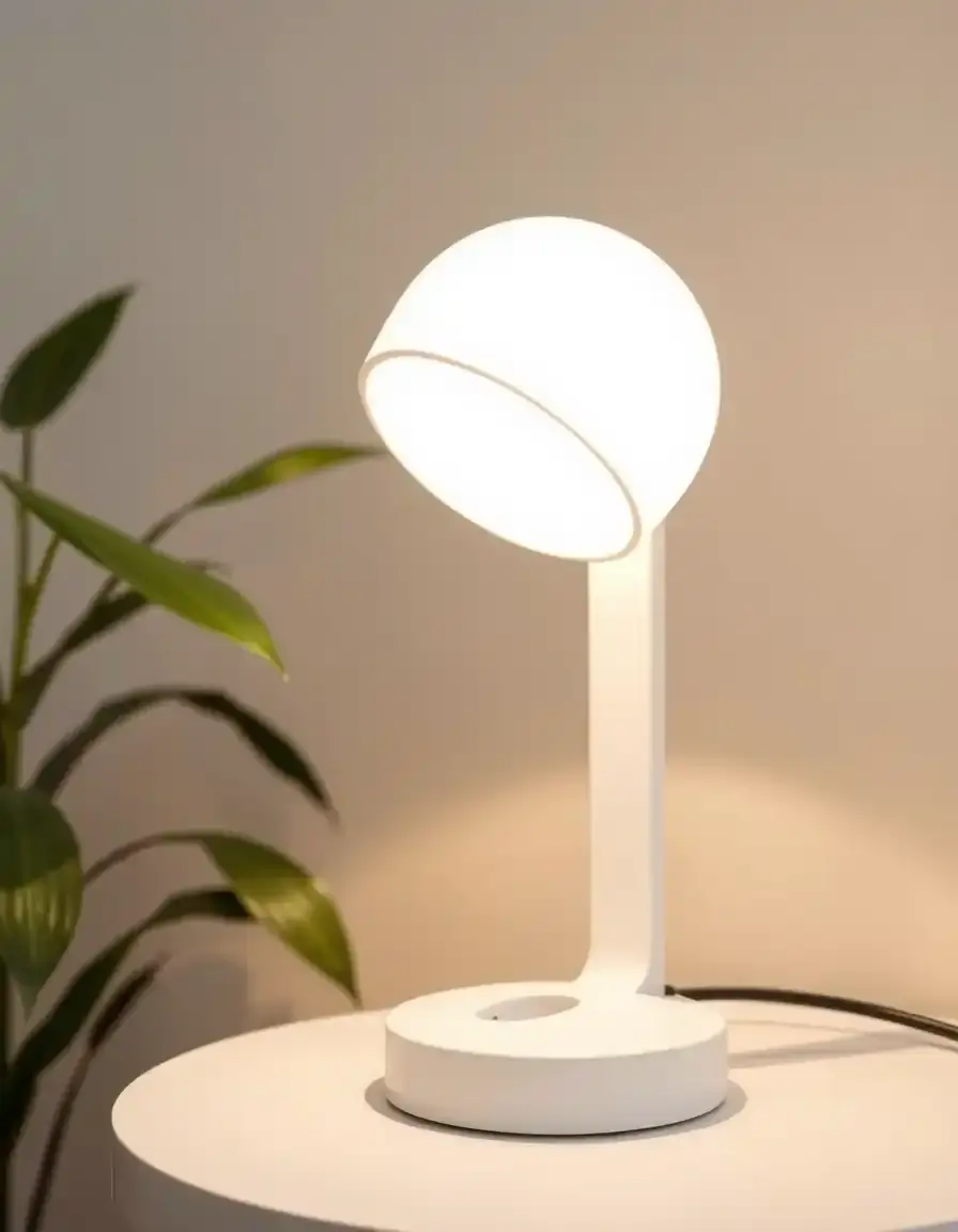 Small white table lamp for kitchen