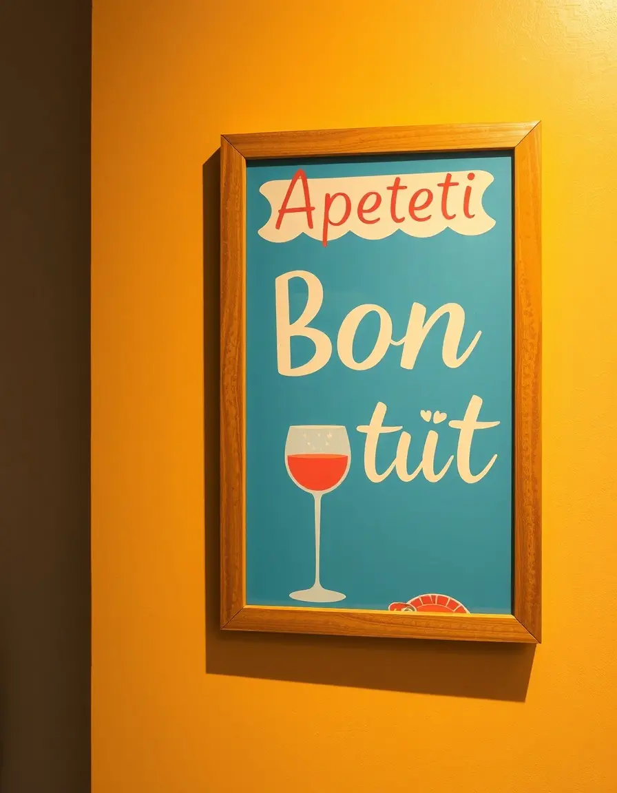 Framed 'Bon Appetit' Kitchen Art Print
