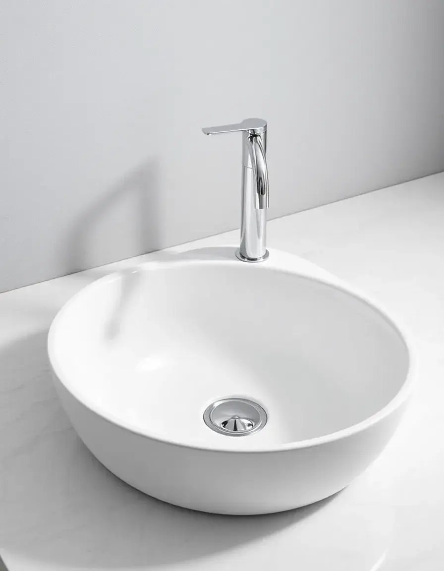 Double bowl stainless steel sink with chrome tap