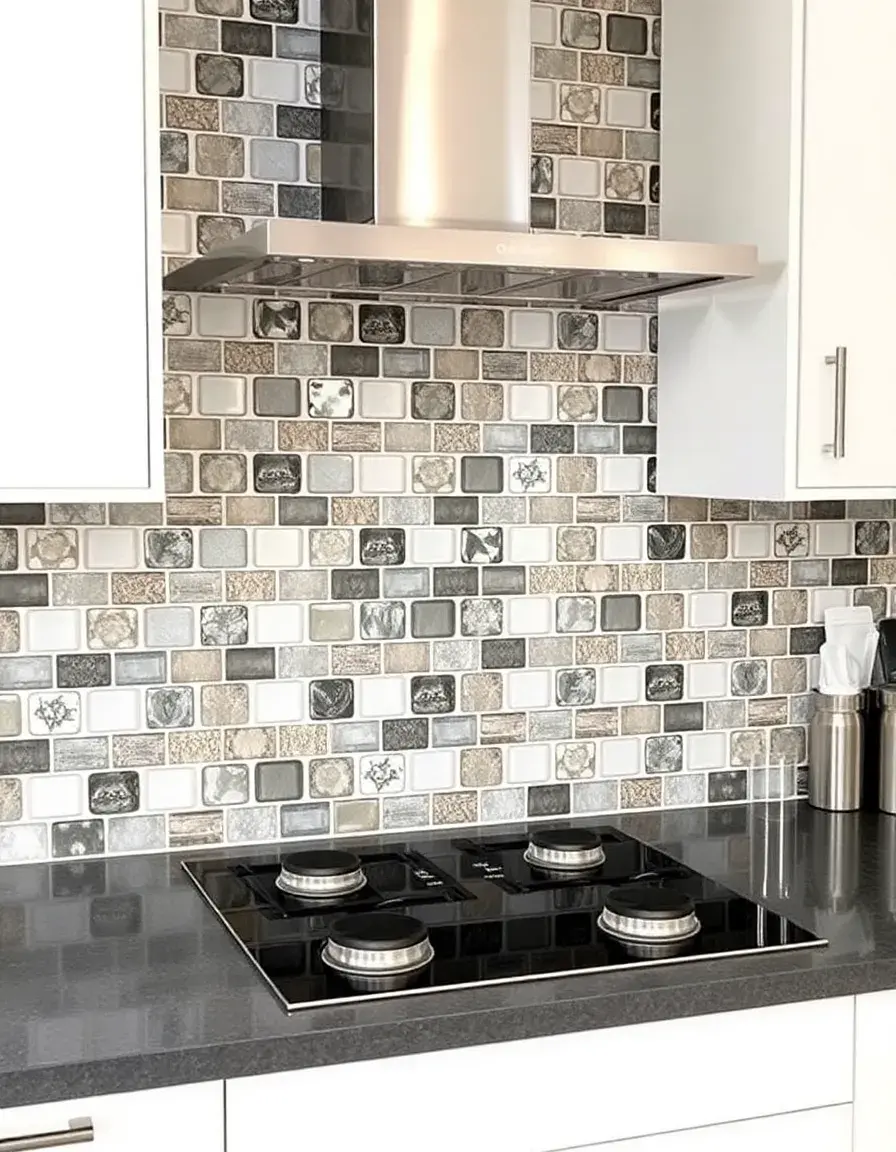 Peel and stick Tile Splashback Kit in mosaic design