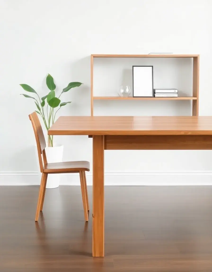 Wooden Extendable Kitchen Table in a sunlit room