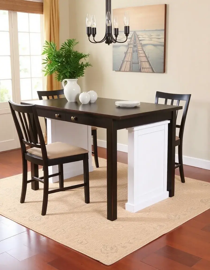 Console table that converts into a full dining table