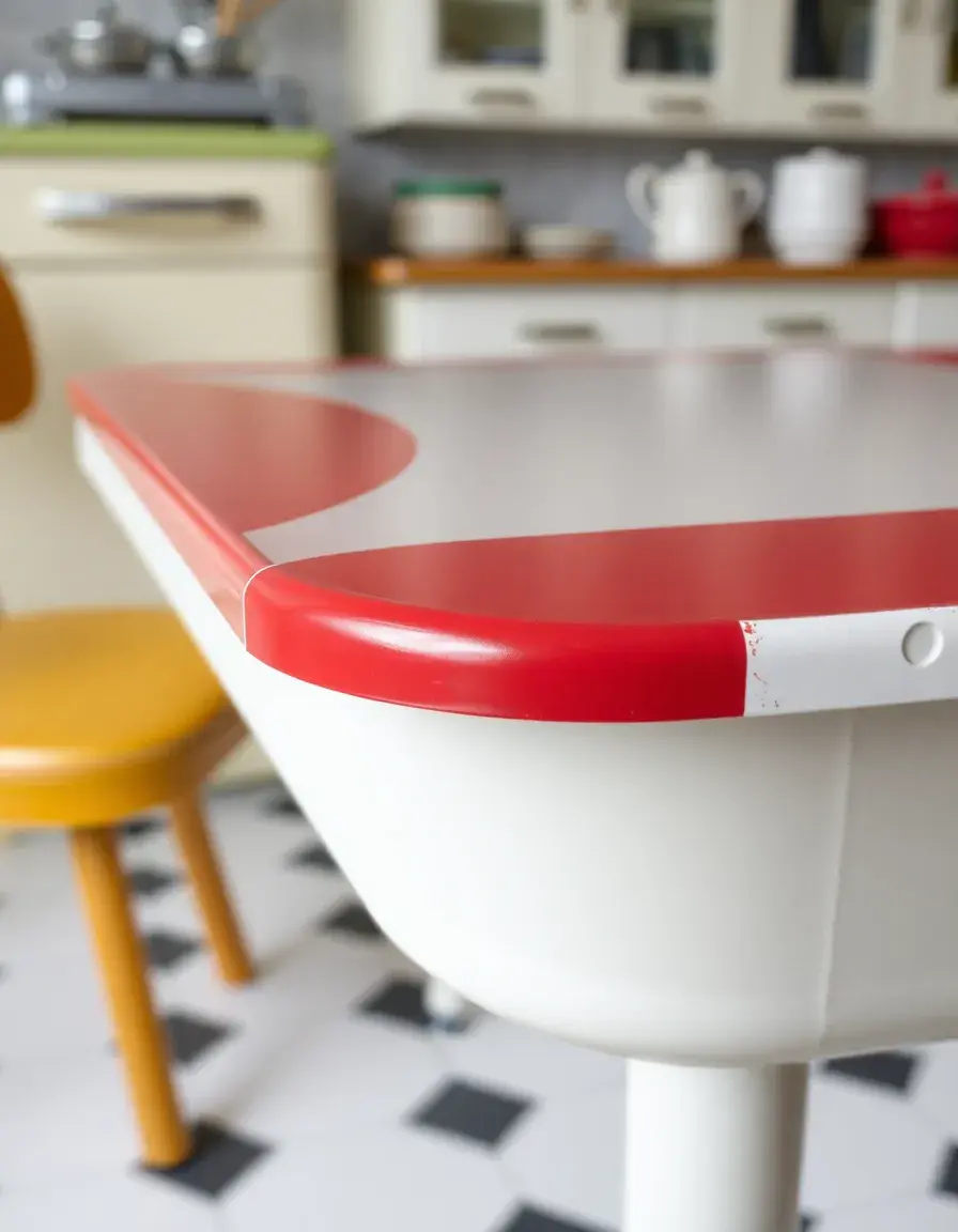 Retro vintage kitchen table with a formica top