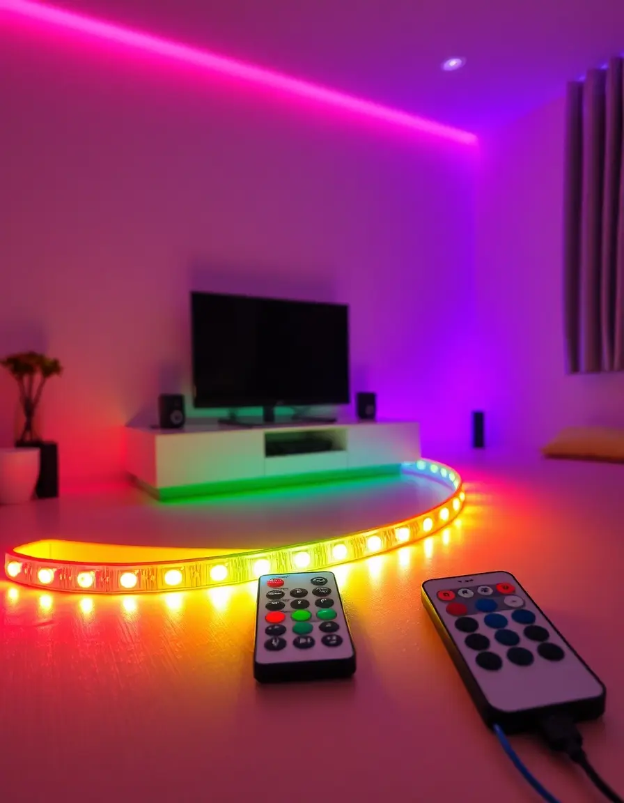 RGB color changing downlight strip