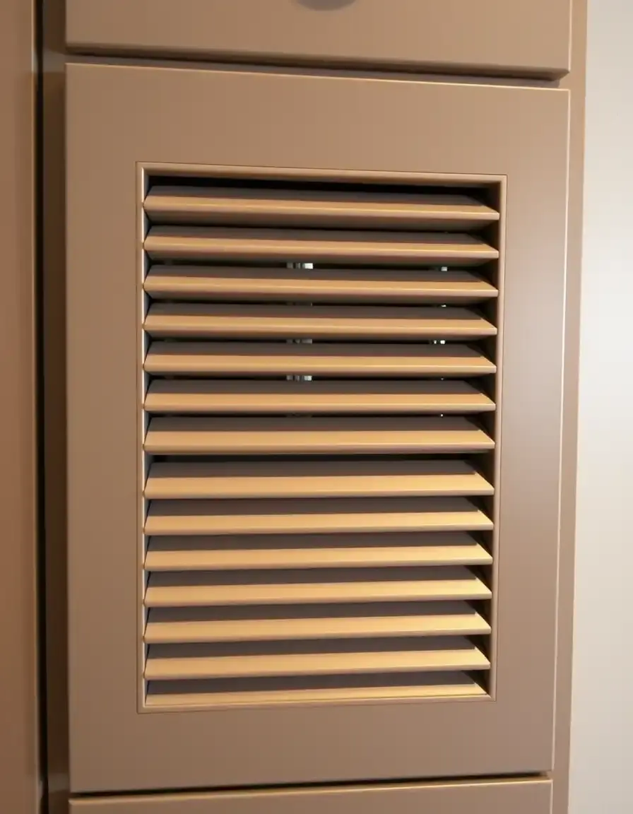 Louvered Ventilation Cabinet Door
