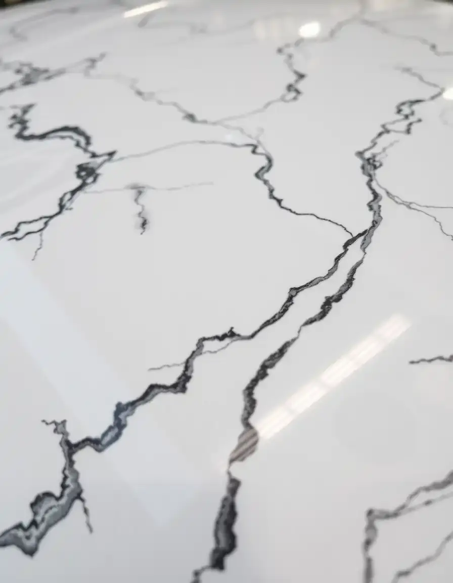 Glossy Marble Effect Vinyl Wrap