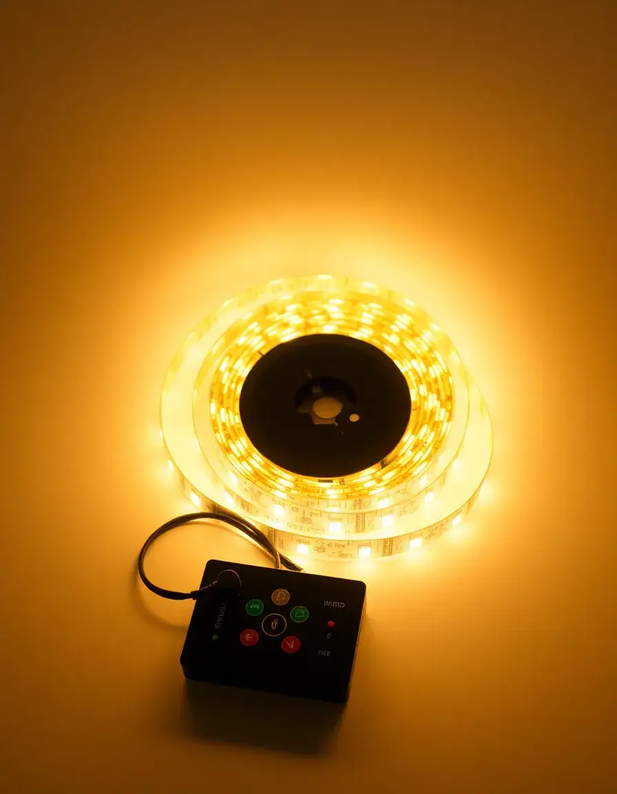 Dimmable LED tape light with controller