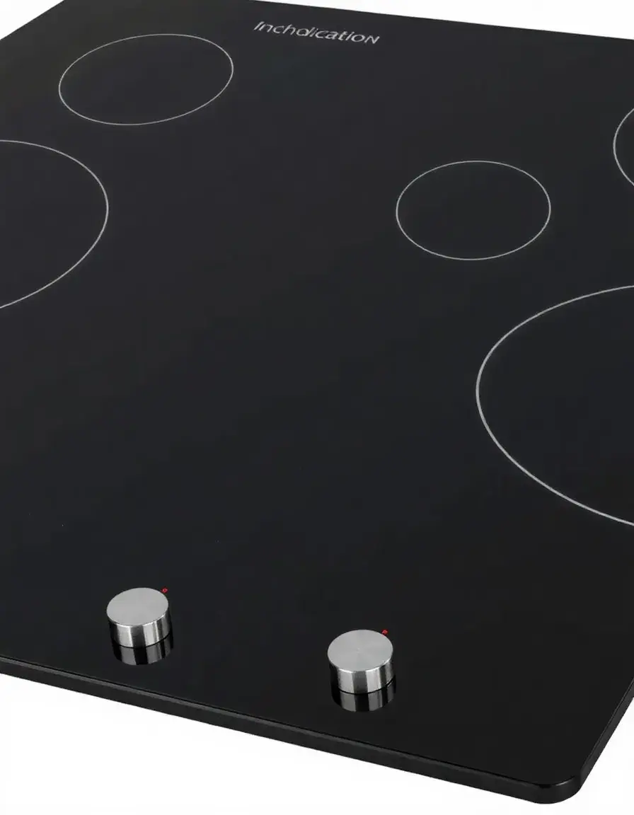 Black glass 4-burner induction cooktop