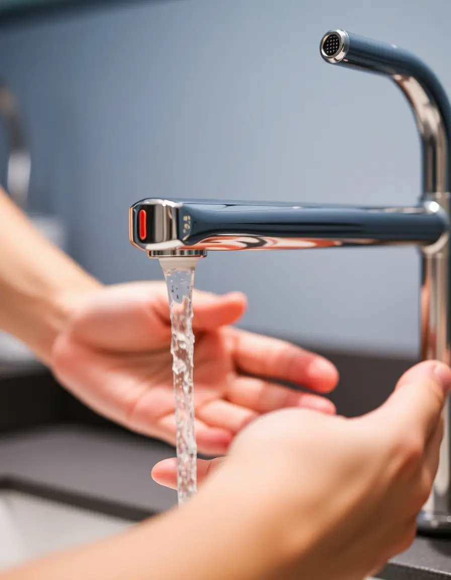 Hands-free voice activated faucet