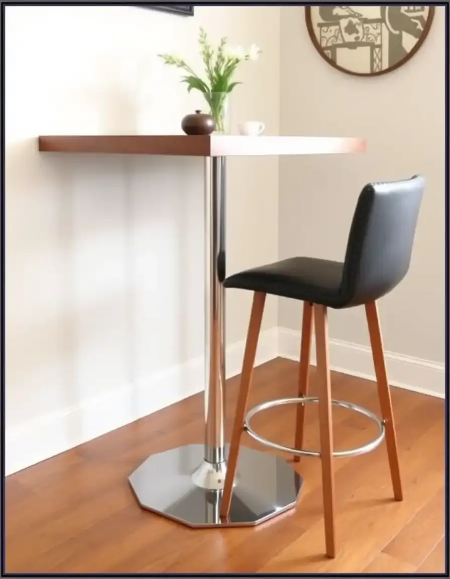 Slim counter height table