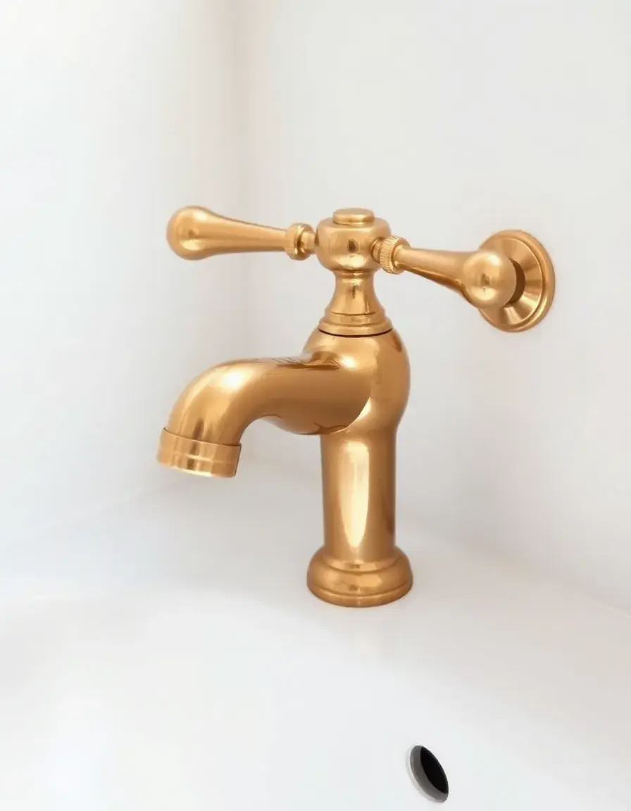 Compact brass bar sink faucet