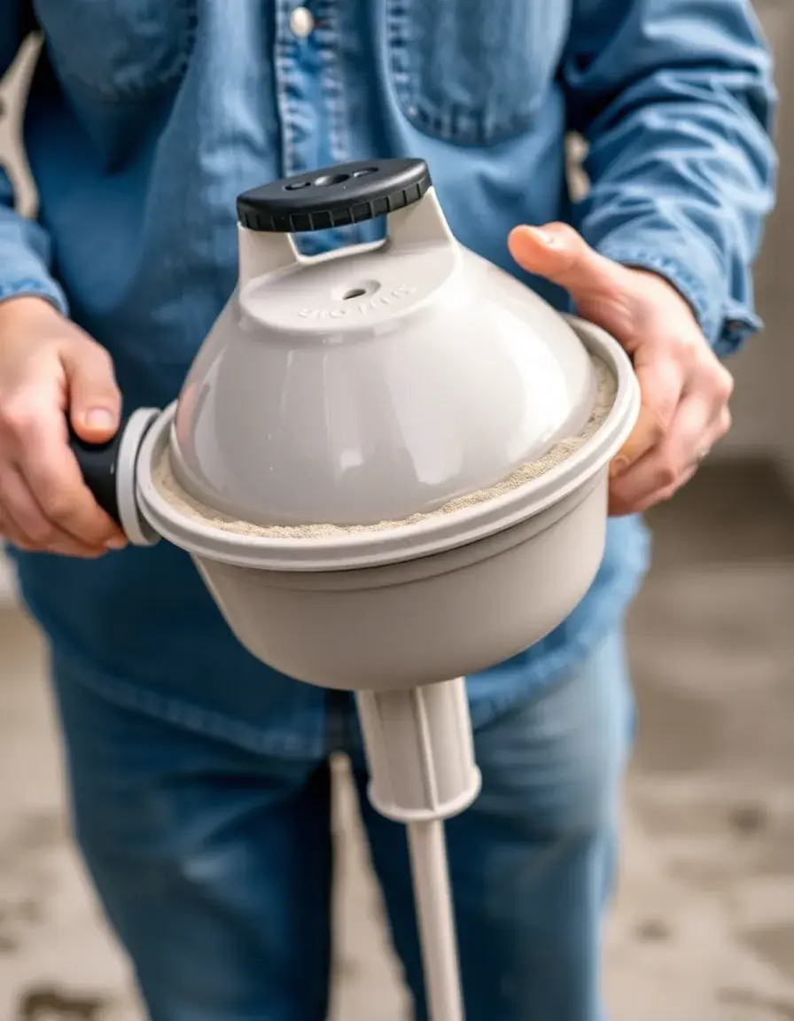 Hand-held electric concrete mixer tool for small batches