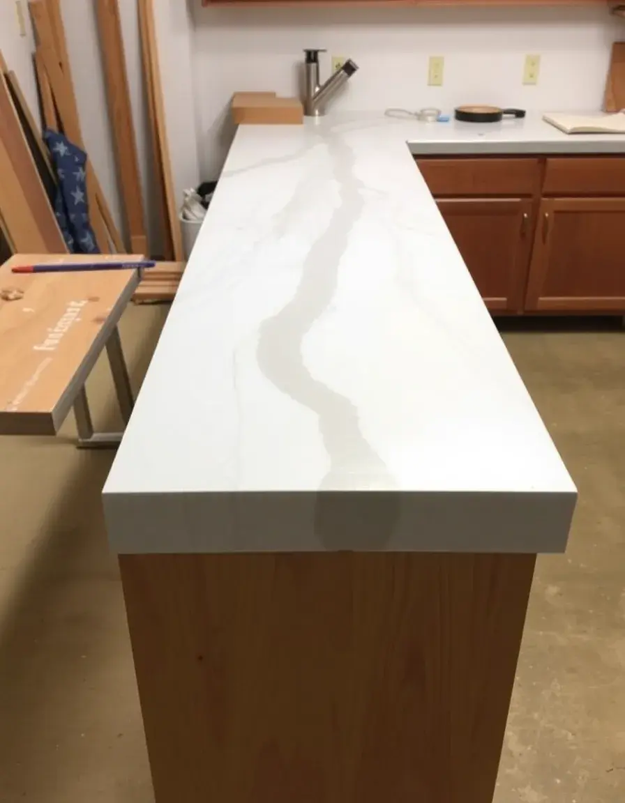 Melamine mold form for concrete countertop DIY project