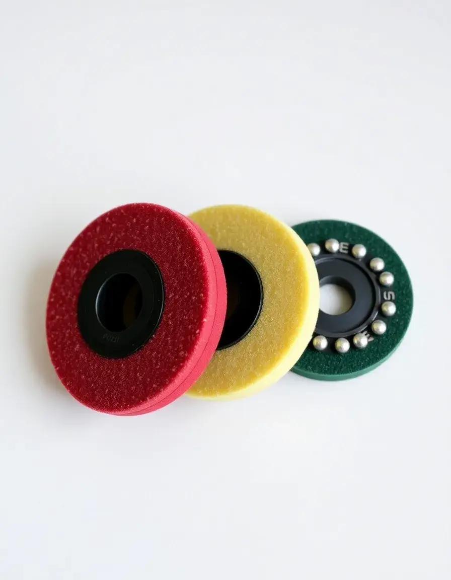 Diamond polishing pad set for concrete grinders