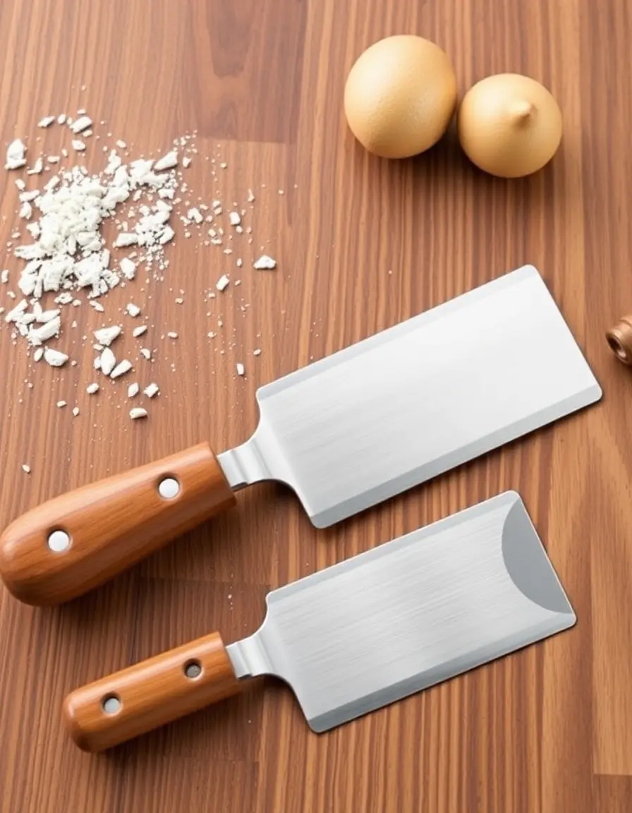 Stainless steel trowel set for smoothing concrete