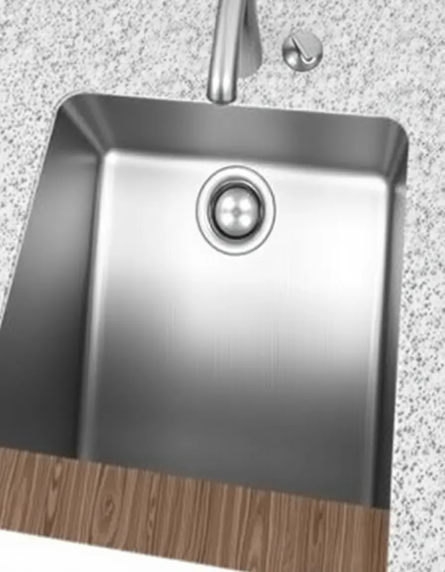 Stainless Steel Drop-In Sink installed in a modern kitchen