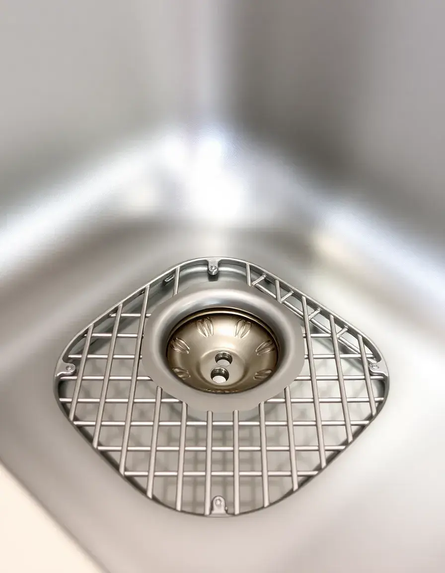 Stainless steel sink protector grid