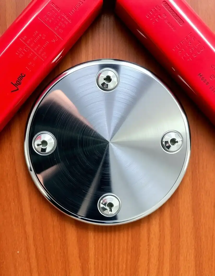 Chrome faucet hole cover for kitchen sinks