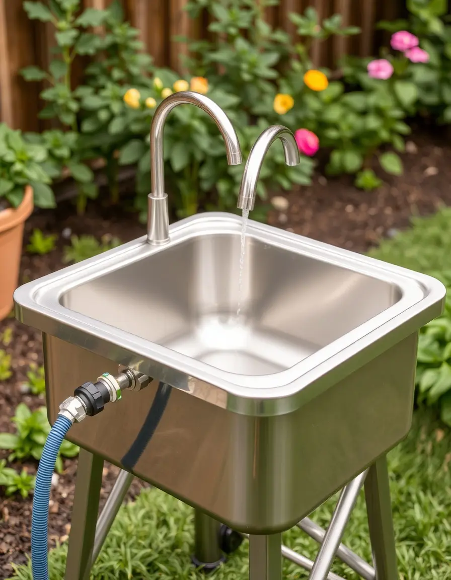 Portable weatherproof outdoor sink