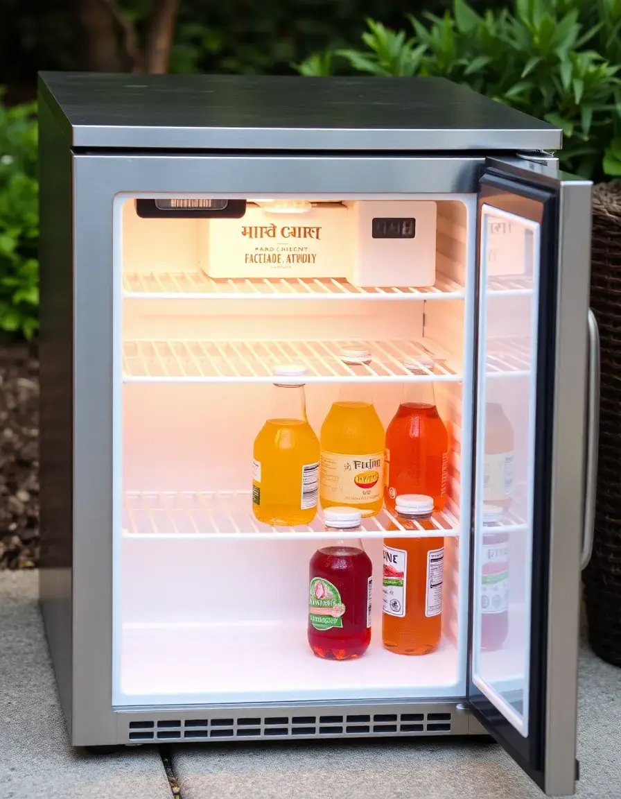 Compact outdoor refrigerator