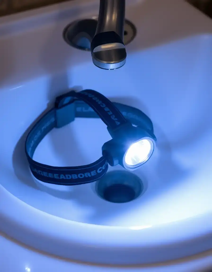 LED Flashlight Headlamp for plumbing work