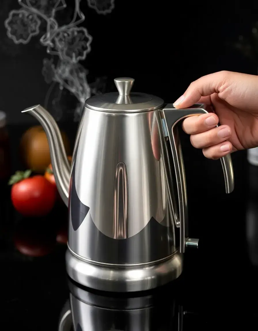 Stainless steel boiling water kettle for kitchen use