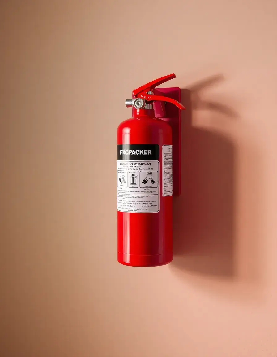 ABC Fire Extinguisher 5lb red wall mount