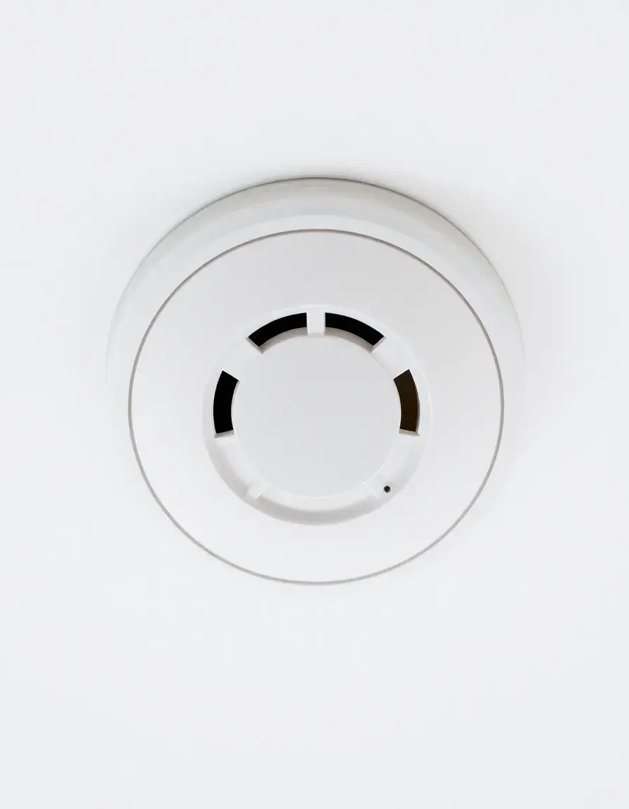 Battery operated smoke alarm ceiling mount