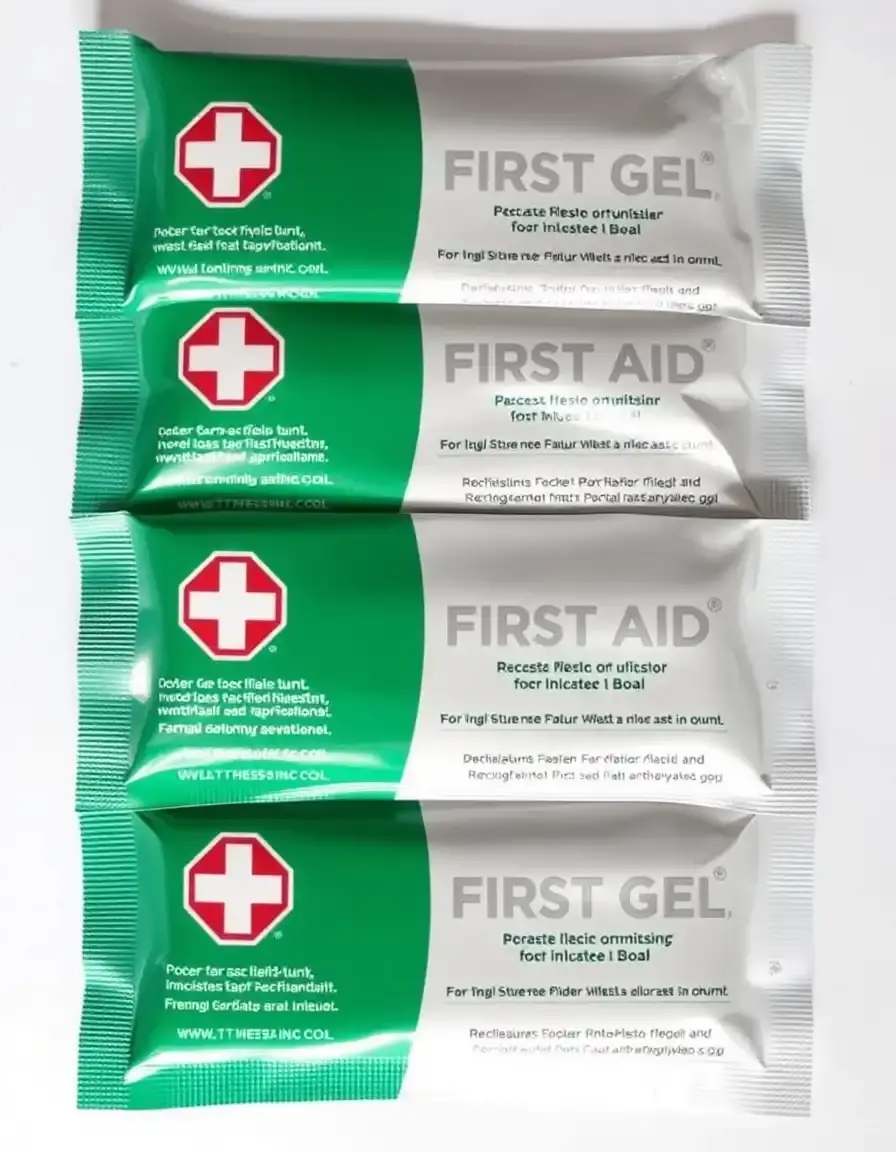 First aid burn gel packets