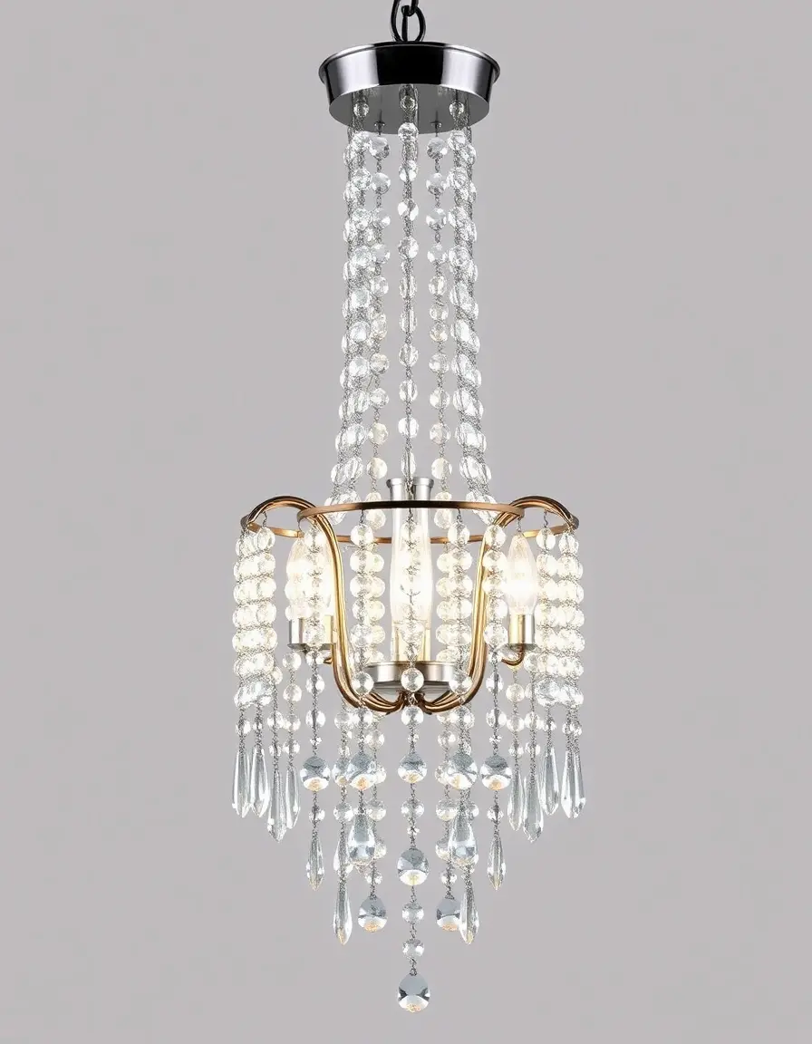 Modern crystal chandelier with 3 lights for luxury kitchen island