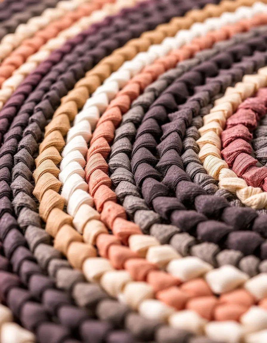 Braided Kitchen Rug close-up cotton texture