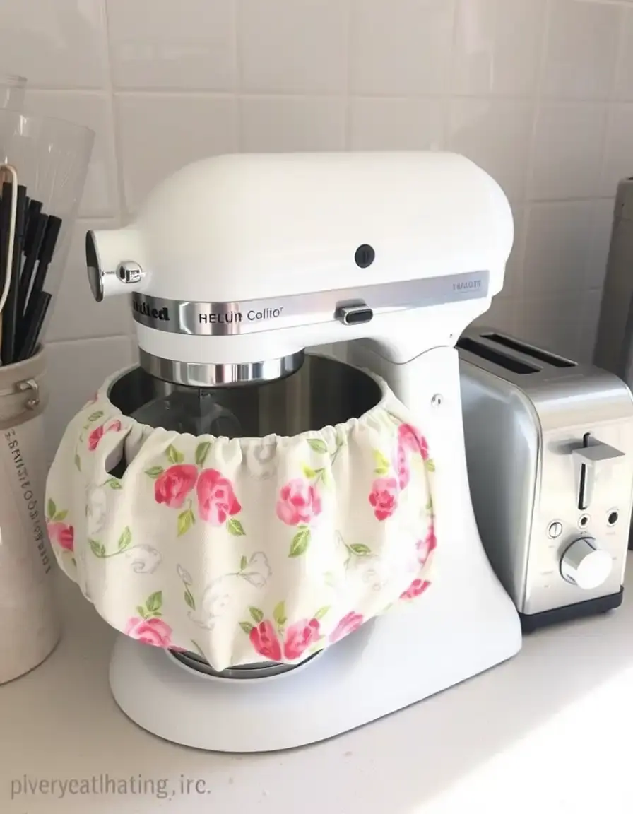 Fabric dust covers for kitchen mixers and toasters