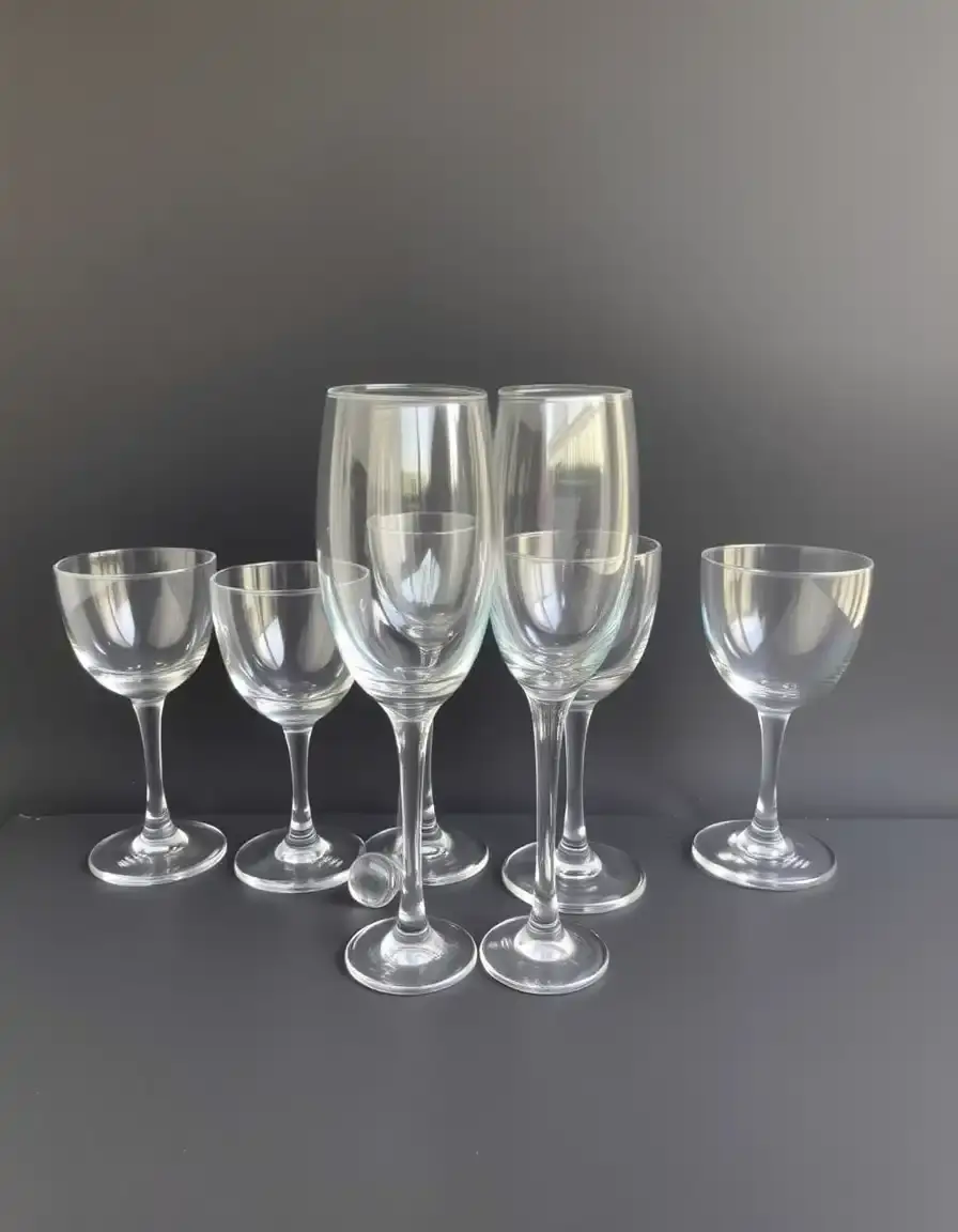 12-piece drinking glasses in various sizes