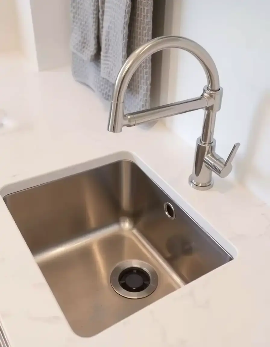 Compact Bar Sink Combo with pull-out faucet