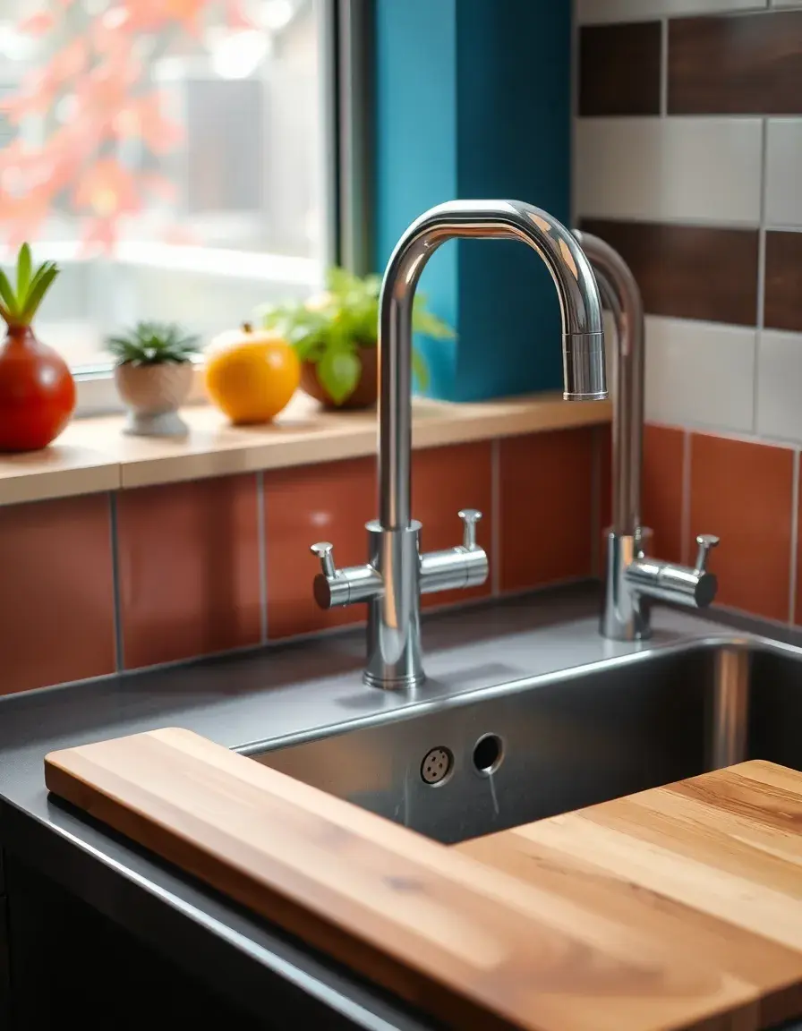 Workstation Sink Combo with built-in cutting board