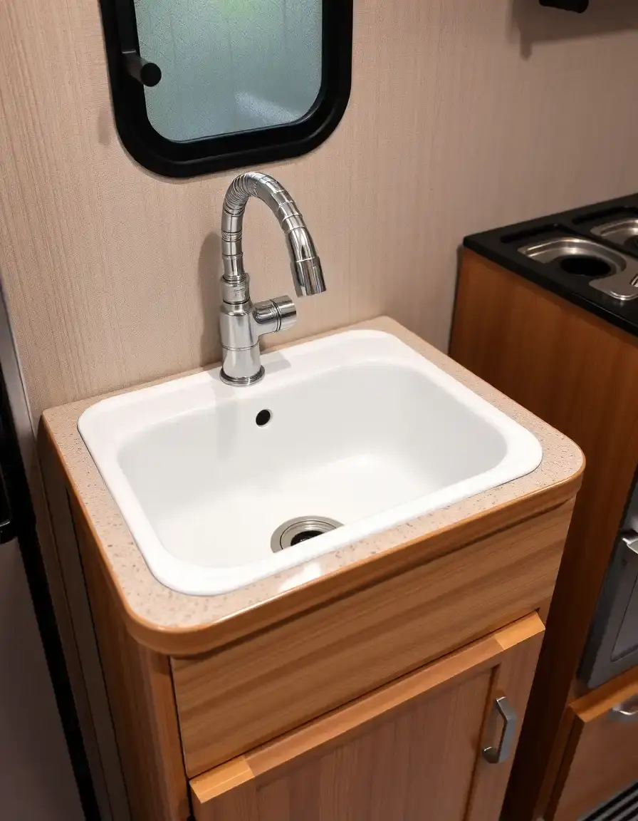 Compact RV Sink Faucet Combo