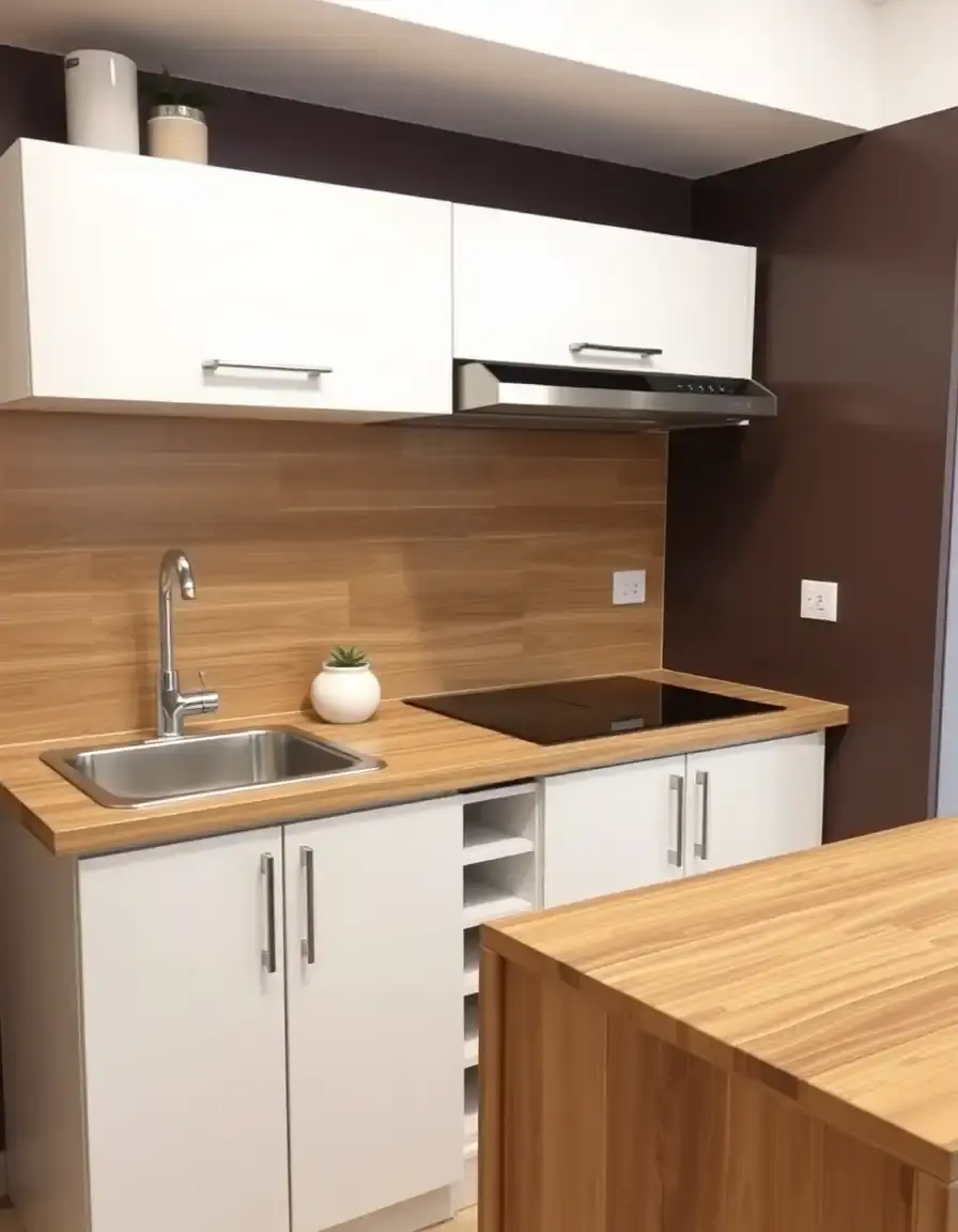 Laminate countertop sheet with realistic wood grain pattern