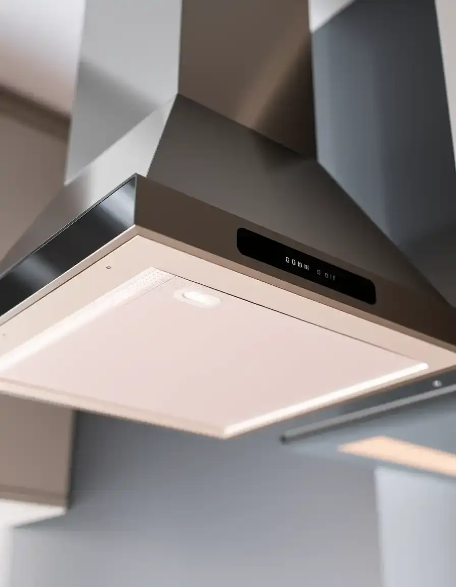 Wall mount chimney hood with touch control