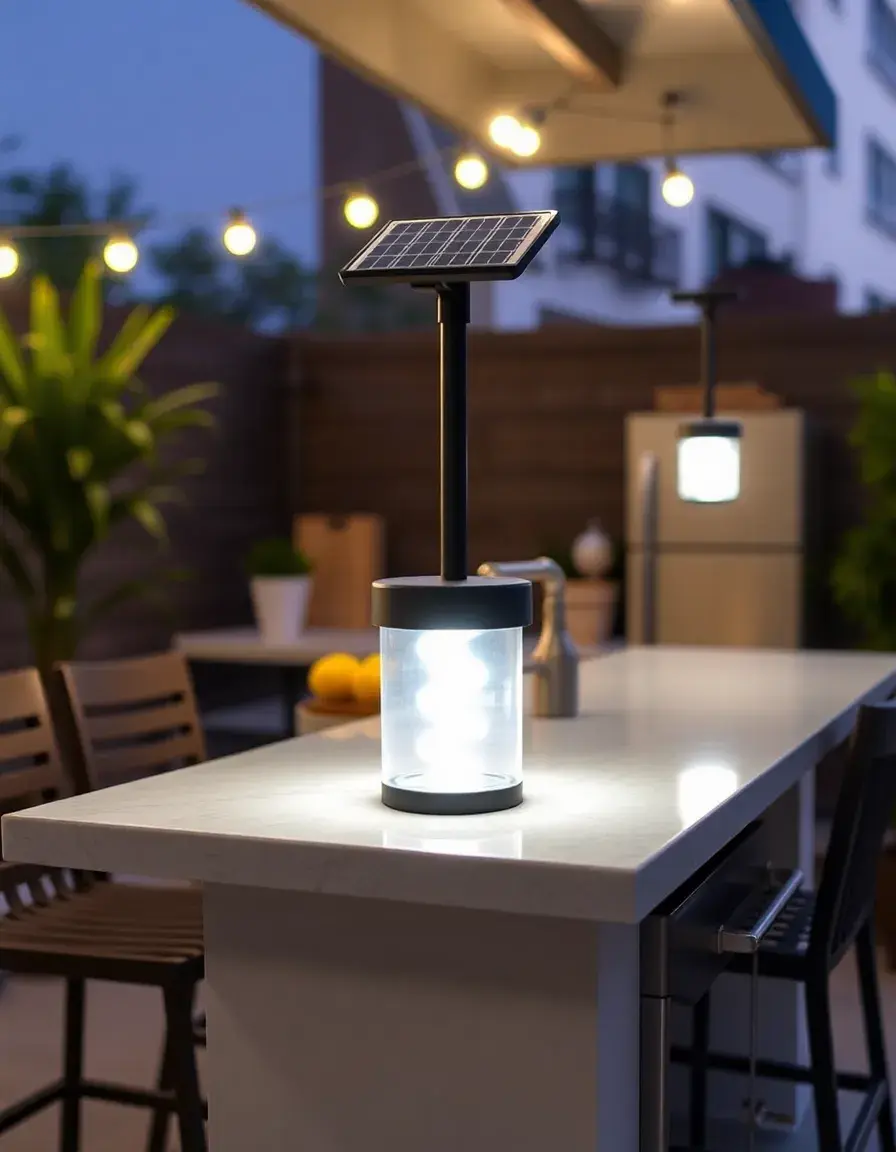 Solar LED outdoor kitchen lights