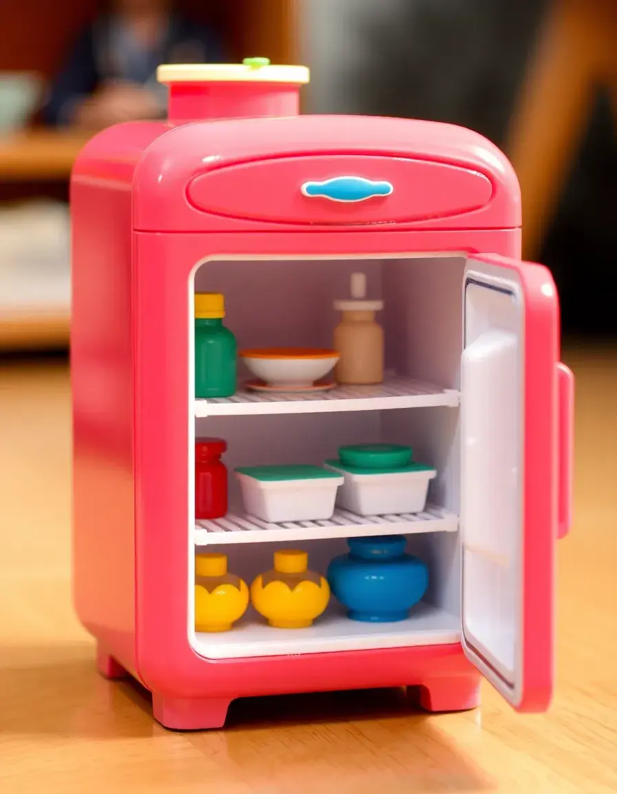 Play Refrigerator with shelving and vibrant colors