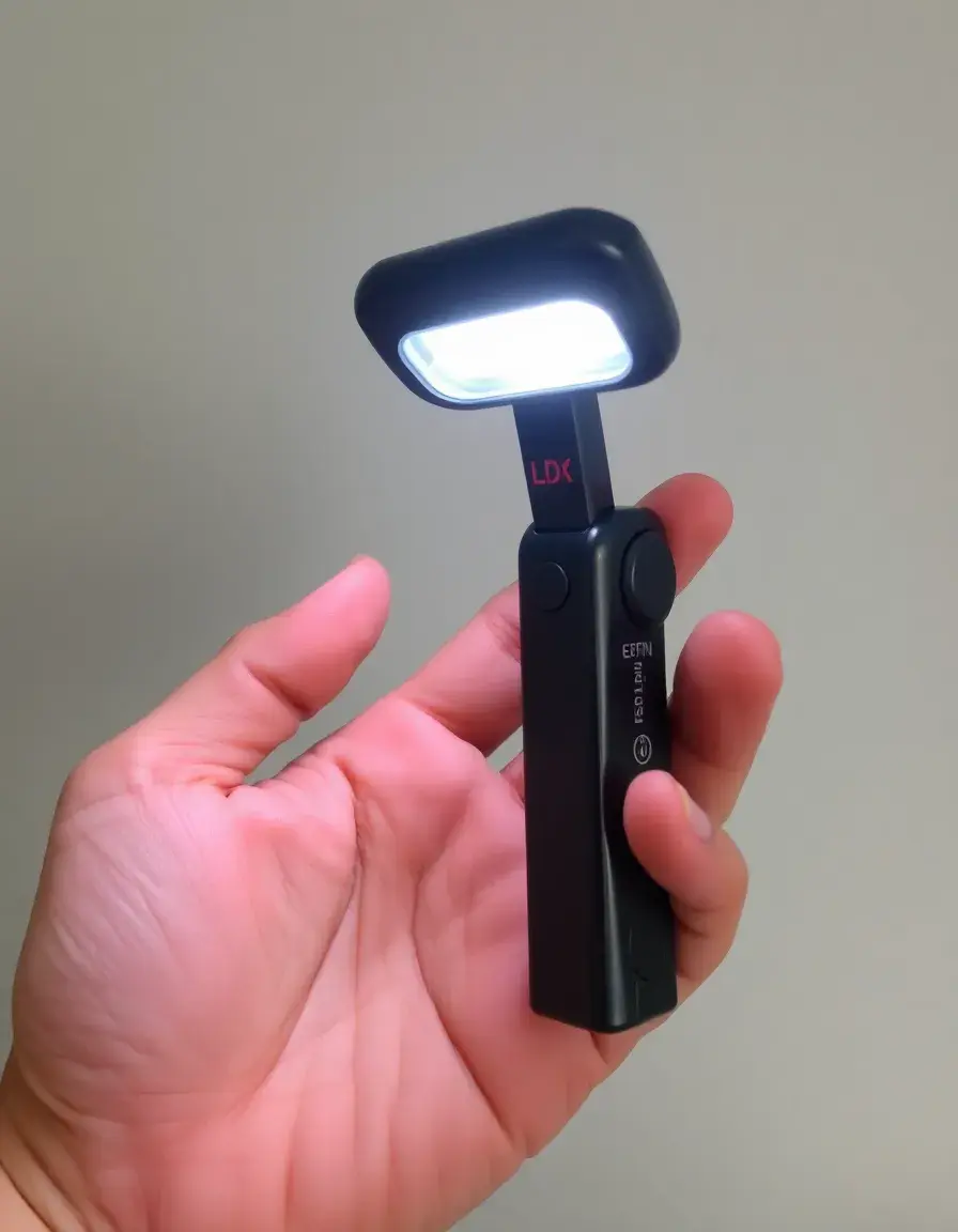 Magnetic LED flashlight for hands-free work