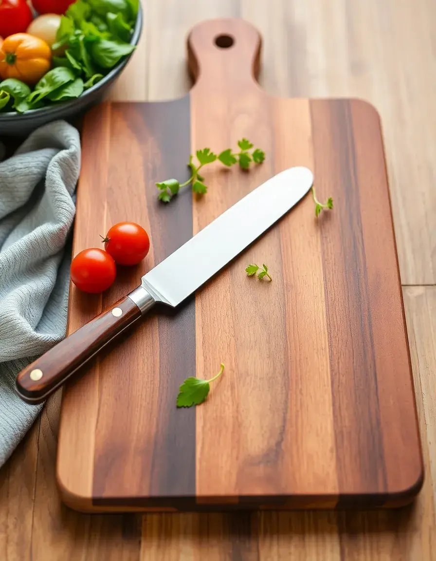 Rectangular marble cheese board with serving knife