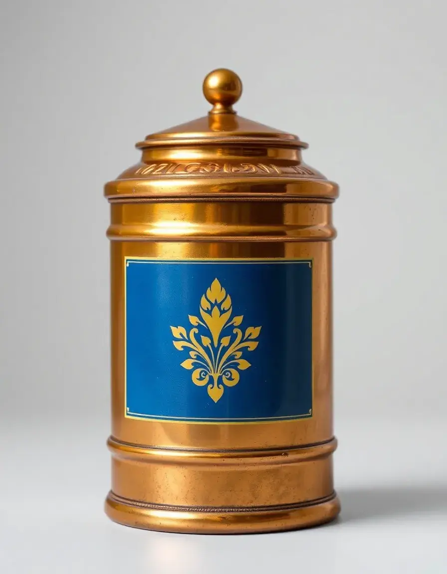 6-inch marble utensil canister