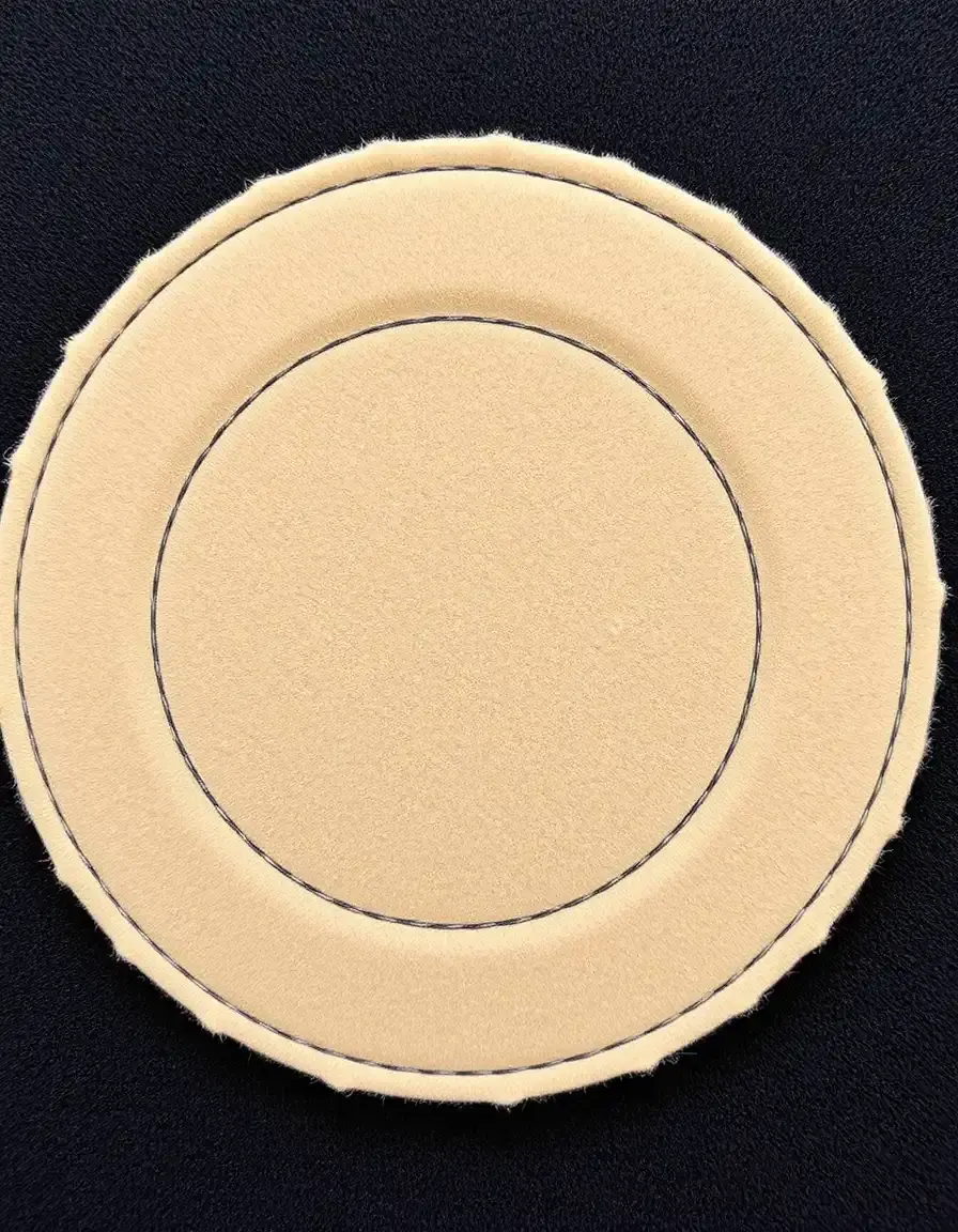 Custom round table pad protector with felt backing