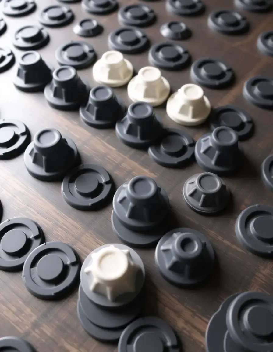 Set of 16 rubber chair leg caps for floor protection