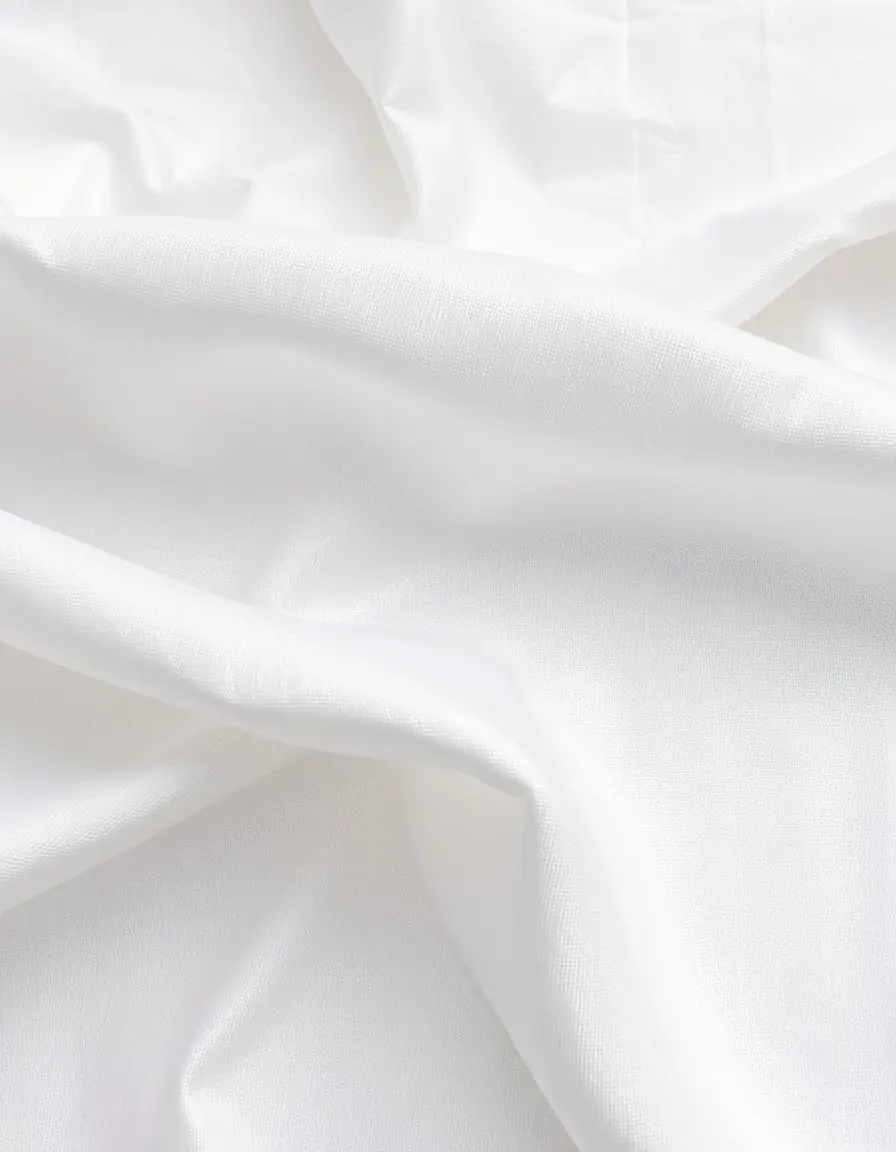 High-quality 60-inch round linen tablecloth in white