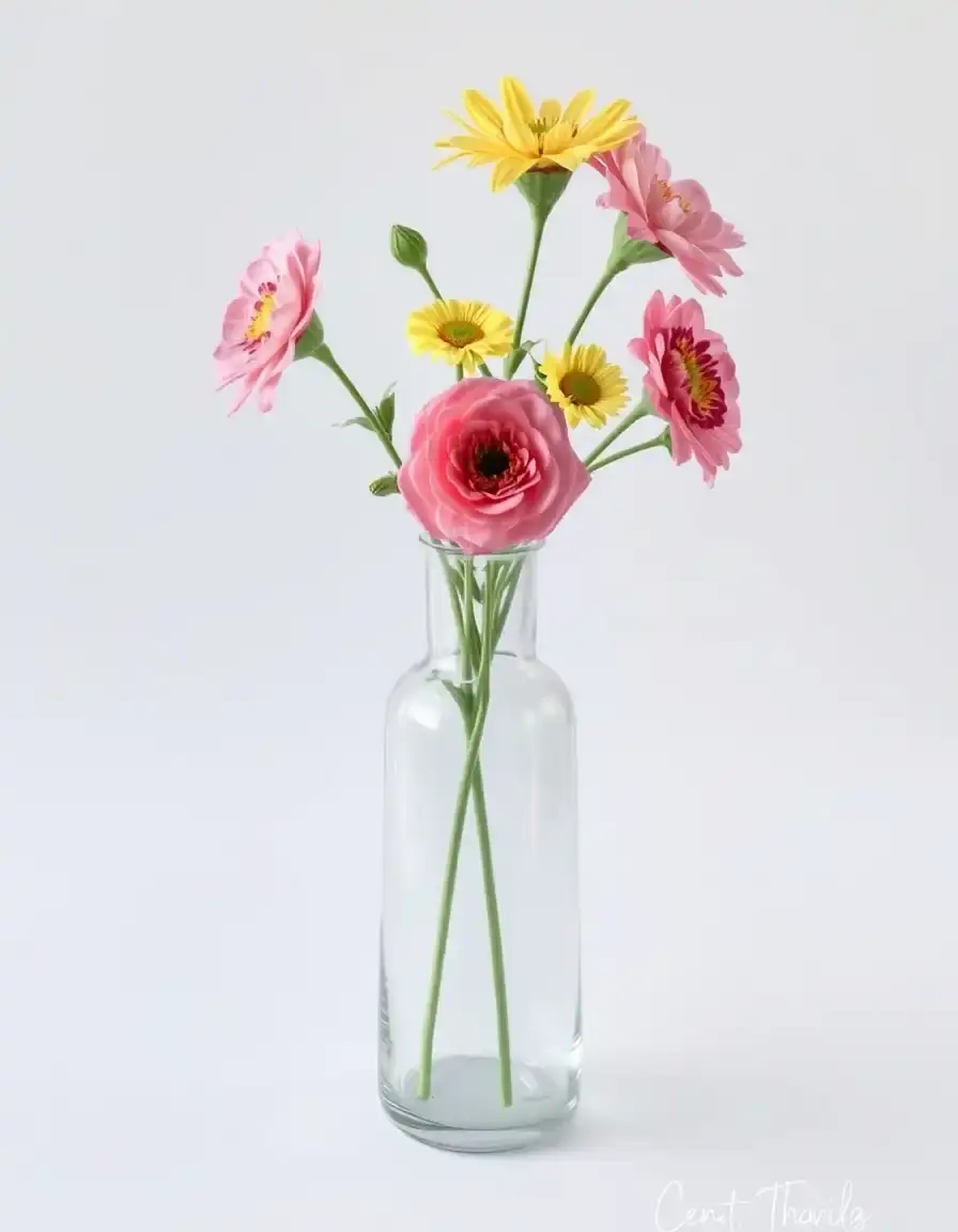 8-inch glass vase for flowers