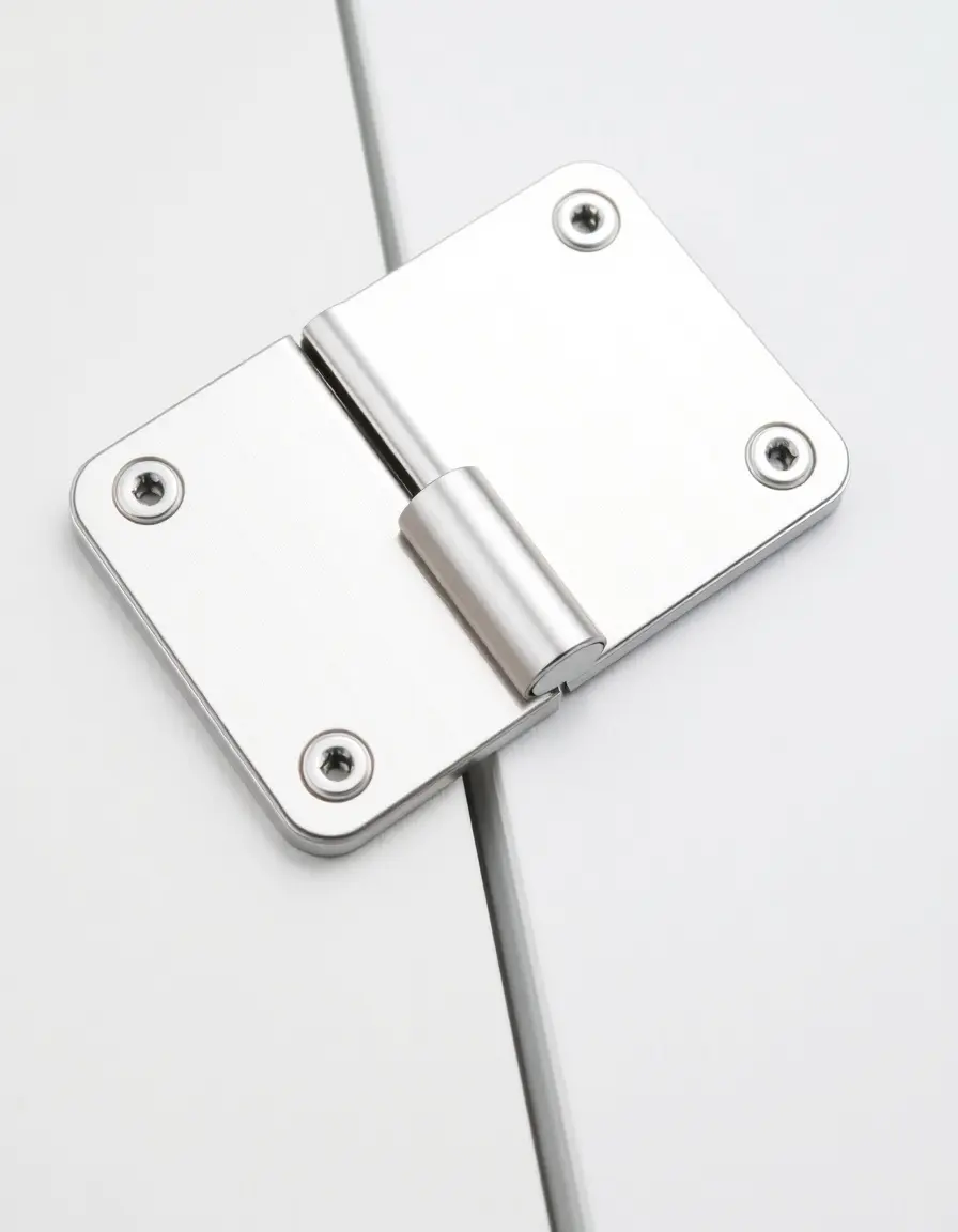 High-resolution image of soft close hinges, nickel, set of 10