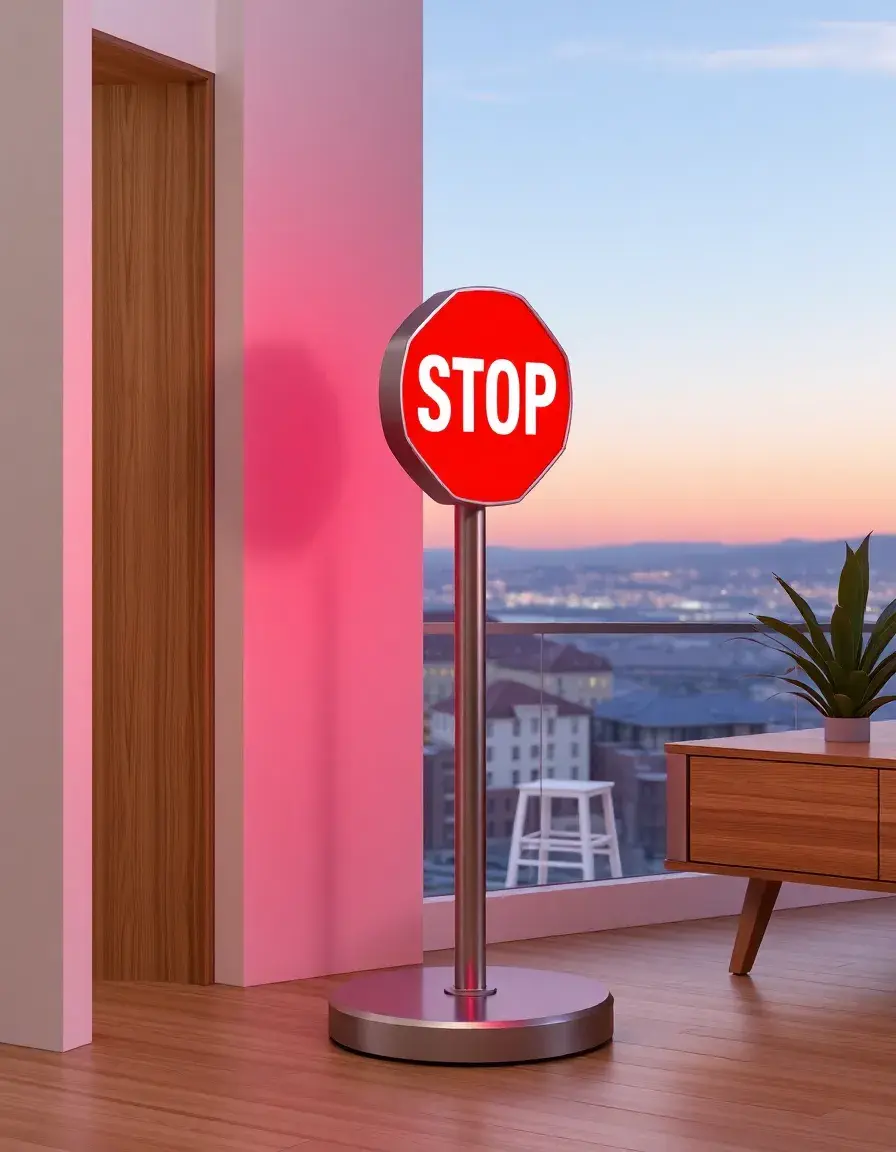 Vibrant image of magnetic stop, floor mount